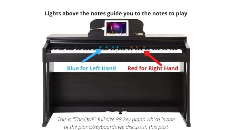 Keyboard with light online up keys for learning